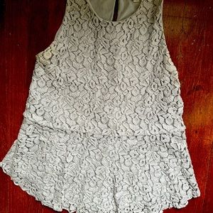 LOFT Sleeveless Lace Top
